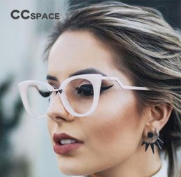 Sunglasses Frames Sexy Lady Cat Eye Glasses Women Red White CCSPACE 45045 Brand Designer Optical EyeGlasses Metal Temple Fashion E8827852