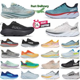 Bondi 8 Men Running Shoes Designer Casual Women Casual Sports Shoes Thick Sole Elastic Cushioning Outdoor Couple Fitness Tennis Sneakers