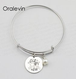 GOD IS WITHIN HER SHE WILL NOT FALL Inspirational Hand Stamped Engraved Pendant Bracelet Bangle Metal Stamped Jewelry10PcsLot 2355630