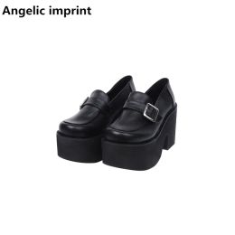 shoes Angelic Imprint Handmade Woman Mori Girl Lolita Cosplay Shoes Lady High Heels Pumps Women Princess Dress Party Shoes 10cm 3347