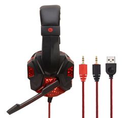 Deep Bass Game Headphone Stereo OverEar Gaming Headset Headband Earphone with Light for Computer PC Gamer7712801