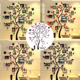 Wall Stickers 3d Diy Po Frame Tree Pvc Decal Family Sticker Mural Art Home Room Decor Bedroom Decoration Studio Decoration#g30