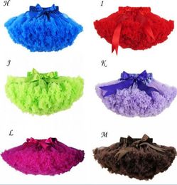 kids candy Colour girls fluffy dance wear dress pettiskirts cute chiffon tutu princess skirts9442967