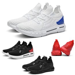 Women Men Running Shoes Lace- up Comfort Flat Soft Mesh Red Black White Blue Shoes Mens Trainers Sports Sneakers GAI