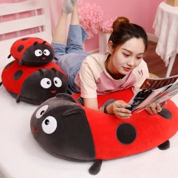 Dolls 40/60/90cm Cute Insect Plush Toy Soft Colourful Ladybug Bee Doll Huggable Ladybird Pillow Back Cushion Children Birthday Gifts