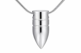 IJD9891 New Arrival ManMale Memorial Ashes Keepsake Urn Pet Human Bullet Cremation Urn Pendant Necklace for Ashes Hold Jewelry9684773