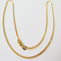 17 7inches 18K Solid Yellow Gold Chain Necklace Men&Women Milan Chain 2 7-3g315I