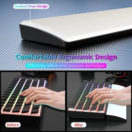 Pads Keyboard Wrist Rest Pad Ergonomic 104/87/61 Keys Memory Wrist Cushion Protector Support Pain Relief for PC Office Gamer Laptop