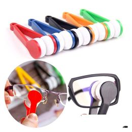 Other Household Cleaning Tools & Accessories Mtif Colours Mini Two-Side Glasses Brush Microfiber Cleaner Eyeglass Sn Rub Spectacles Cle Dhg2W