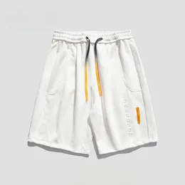 Men's Shorts Sports For Men Micro Elastic Mid-Low Waist SpringSummer Loose Casual Straight White Couple Washed Cotton Youth Ity