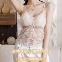 Women's Panties Sexy Lace Sling Vest Underwear Push Up Korean Style Beauty Back Bottoming Shirt Versatile Breathable Body Shaping Outer