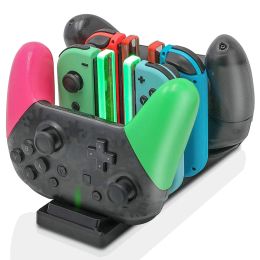 Stands Switch JoyCon and Switch Pro Controller Fast Charging Dock with USB TypeC Cable Gamepad Organized Holder Stand