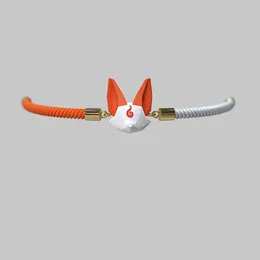 Charm Bracelets Korean Fashion Cute Orange Fox Bracelet For Women 2024 Asymmetric Cartoon Anime Young Girls Y2K Jewellery Girl