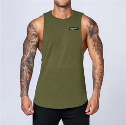 Men's Tank Tops Fashion Cotton Sleeveless Shirts Men Casual Gym Bodybuilding Singlet Summer Workout Muscle Breathable Cool Feeling