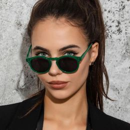 Sunglasses Black Round Frame Eyewear Sun Glasses Streetwear