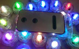 SXI 12pcslot 2 CR2032 battery operated remote control colour changing small submersible led light floralyte for birthdaypartywe1908762