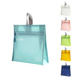 50pcs Toiletry Kits Candy Colour PVC Vertical Model Large Capacity Travel Long Cosmetic Beach Bag LL