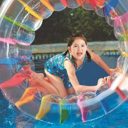 Inflatable Water Wheel Roller Swimming Pool Floats Beach Summer Floating Tubes Toy for Kids Adults 240223