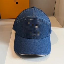 All-match Embroidered Baseball Cap Denim Men's and Women's Spring and Summer Travel Peaked Caps Hard Top Europe and America Cross Border Sun Hat