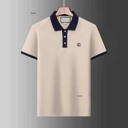 2024 Fashion Polo Short Sleeved Designer Men's Shirt Lapel Letter High-quality Top Casual Business Slim Fitting T-shirt 259