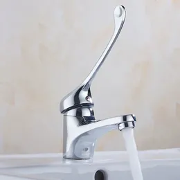 Bathroom Sink Faucets Long-handle And Cold Water Faucet Elbow Laboratory Single Hole Wash Basin Cabinet