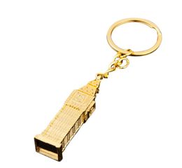 Keychain big ben 3D clock Pendants DIY Men Jewellery Car Key Chain Ring Holder Souvenir For Gift6956619