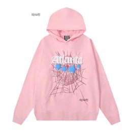 Spider Hoodie Tracksuit Men Pink Spider Hoodie Mens Designer Clothes Sp5der Cotton Comfortable Womens Clothing Sweats 939