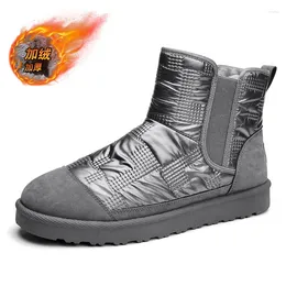 Boots Winter High Top And Pile Warm Snow For Men Outdoor Thick Sole Tide With Cotton Shoes D572