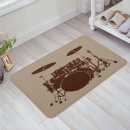 Carpets Jazz Drum Music Equipment Bedroom Floor Mat Home Entrance Doormat Kitchen Bathroom Door Decoration Carpet Anti-Slip Foot Rug