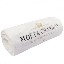 Hand Towel Embroidered Moet Chandon White Cotton Party Service Drop Delivery Home Garden El Supplies Bath Dh8Jq