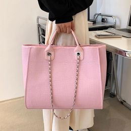 Waist Bags Casual Large Capacity Tote Bag For Women Chain Shoulder Messenger Leisure Handbags Shopping Bookbag Bucket