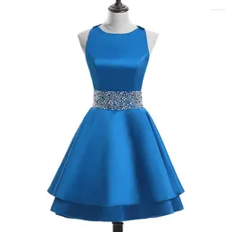 Party Dresses GUXQD High-Neck Short/Mini Homecoming Celebrity Beading Tiered Satin Special Occasion Graduation Princess Gowns