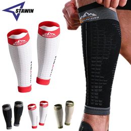 1 Pair Sports Knit Compression Leg Calf Sleeves Socks Shin Splint Support Relief for Running Jogging Marathon Hiking Soccer Gym 240226