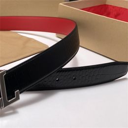 Hight Quality Red sole fashion designer mens belt Luxury womens belt Classic vintage Real cowhide belt 90-125cm durable without wrinkles boutique belt Reversible 10