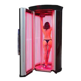 Commercial Indoor Solarium Stand Up Tanning Machine For Beauty Salon High Power Quick Tan Beds