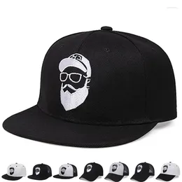 Ball Caps Beard Old Man Embroidered Baseball Cap Men And Women Fashion Summer Mesh Hat Casual Adjustable Street Hip Hop Flat Brim