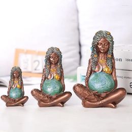 Garden Decorations 3-piece Set Earth Mother Statue Resin Crafts Ornaments Goddess Of Art Desktop Gifts