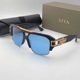 DITA light blue designer sunglasses for woman etal temple Spring hinge Classic Colourful frames radiation protection rectangle man sun glasses logo