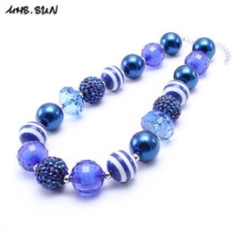 High quality 2pcslot fashion Kid y Necklace girls bubblegum beads necklace for children handmade jewelry 240226
