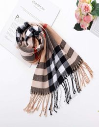 scarf Autumn and winter fashion British Plaid Cashmere Shawl dual purpose lovers warm Bib8405803