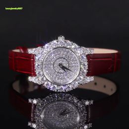 JW002 Abiding Jewellery Factory Wholesale Custom Gold Luxury 925 Sterling Silver Quartz Moissanite Diamond Watches for Women