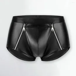 Men's Shorts Men Briefs Comfortable Panties Double Zipper Underwear Sexy Mid-rise With Bulge Pouch Smooth For A