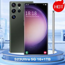 S23Ultra 5G Android Smartphone Touch screen Tela colorida Galaxy S23 Tela HD de 7,3 polegadas Sensor de gravidade suporta vários idiomas