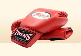 8 10 12 14 Oz Twins Gloves Kick Boxing Gloves Leather Pu Sanda Sandbag Training Black Boxing Gloves Men Women Guantes Muay Thai2726671440