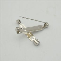 500pcs 2 4cm High Quality Safety pins Brooch Base Back Bar Badge Holder Brooch Pins DIY Jewellery Finding2841