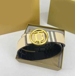 Designer Fashion Mens Belt Man Gold Sier Buckle Belts For Women Designer Width 3.8Cm Striped Double Sided Ceinture 10A designer5RUL