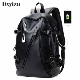 Backpack Men's Backpack Travel Casual Fashion Students School Bag Large Capacity Bag Brand High Quality Leather Backpacks Laptop Backpack