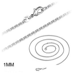 Chains 1Mm 925 Sterling Sier Plated Snake Chain Necklace 16 18 20 22 24 Inch For Drop Delivery Jewellery Necklaces Pendants Dh1Rl