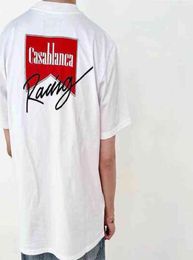 Brand Designer t Shirt Red Hairstyle High Street Short Sleeved Men Women Oversize Print Summer Daily Collar Tag5595621