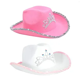 Berets Cowgirl Hats Dress Up Western Cowboy Hat For Bridal Shower Teens Carnival